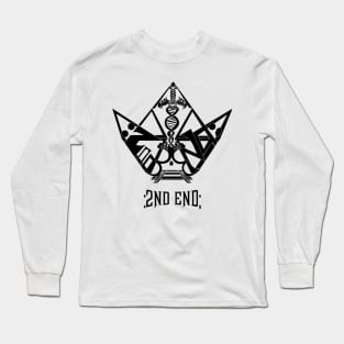 Official :2nd End; Black Crown Logo Long Sleeve T-Shirt